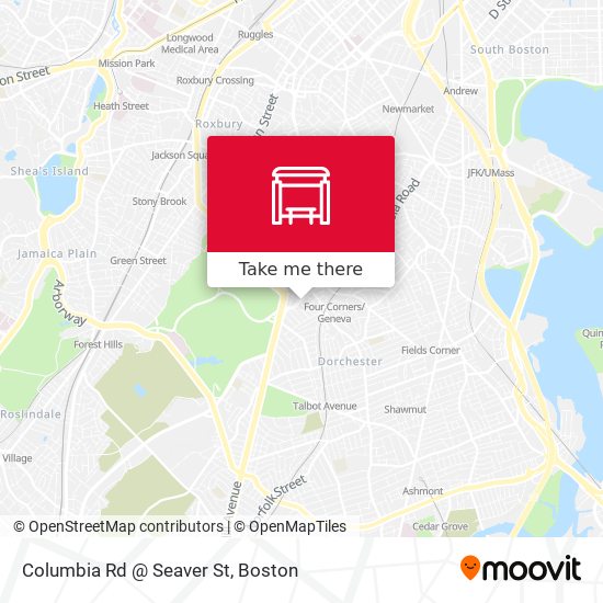 Mapa de Columbia Rd @ Seaver St