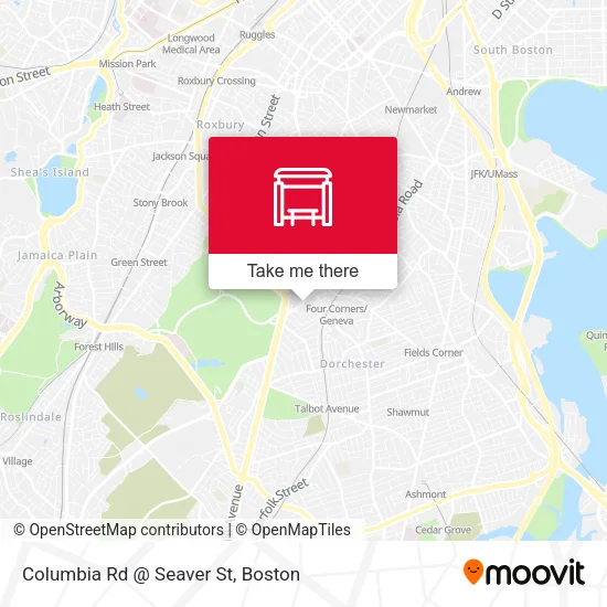 Mapa de Columbia Rd @ Seaver St