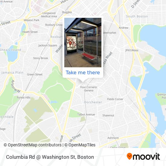 Columbia Rd @ Washington St map