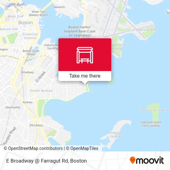 E Broadway @ Farragut Rd map
