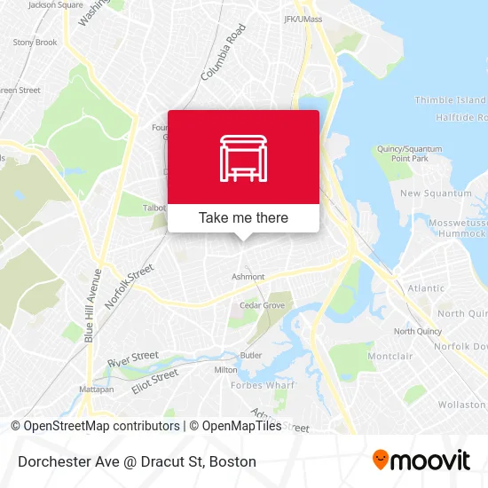 Dorchester Ave @ Dracut St map