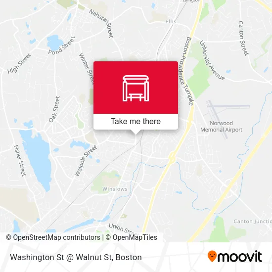 Washington St @ Walnut St map