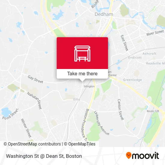 Washington St @ Dean St map