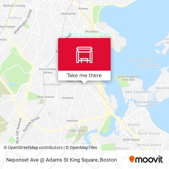 Neponset Ave @ Adams St King Square map
