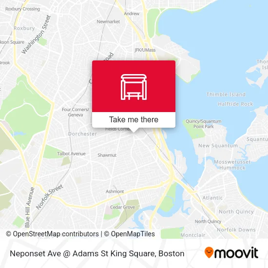 Neponset Ave @ Adams St King Square map