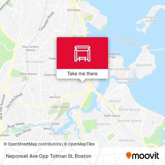 Mapa de Neponset Ave Opp Tolman St