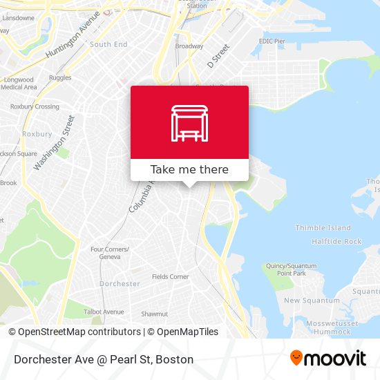 Dorchester Ave @ Pearl St map