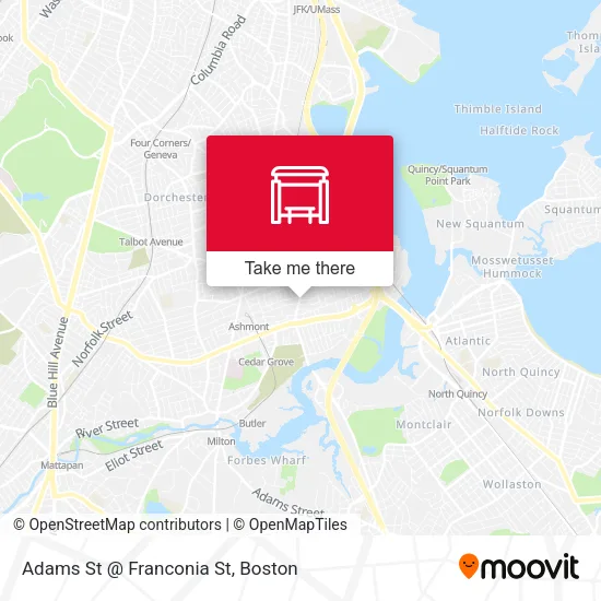 Adams St @ Franconia St map