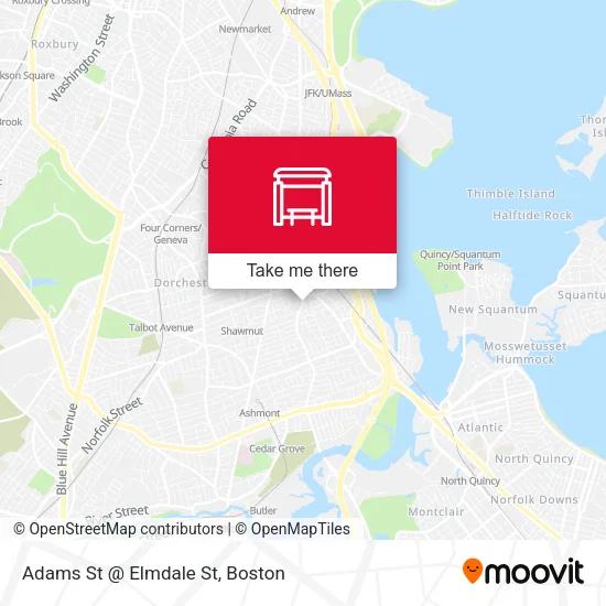 Adams St @ Elmdale St map