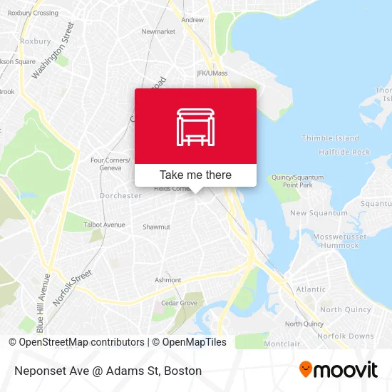 Neponset Ave @ Adams St map