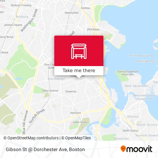 Mapa de Gibson St @ Dorchester Ave