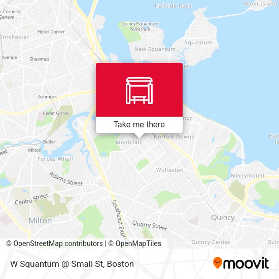 W Squantum @ Small St map
