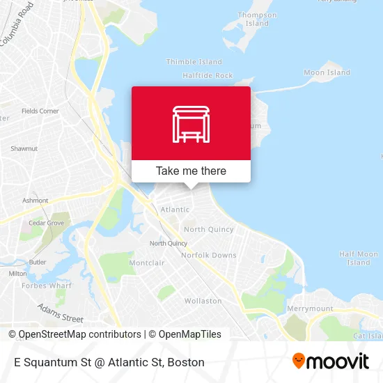 E Squantum St @ Atlantic St map
