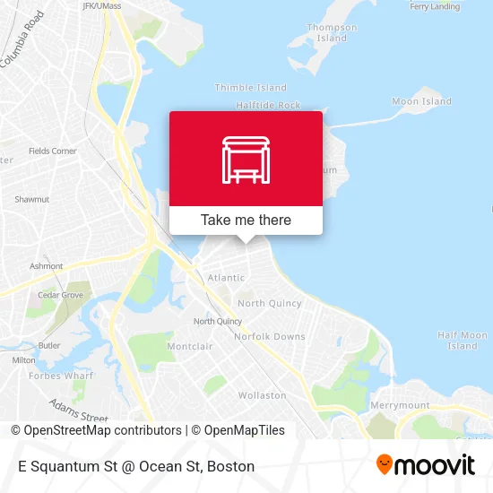 E Squantum St @ Ocean St map