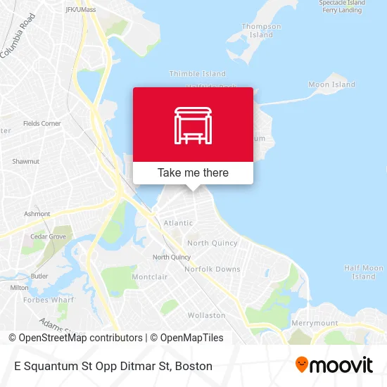 E Squantum St Opp Ditmar St map