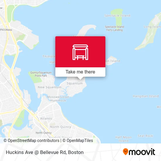 Huckins Ave @ Bellevue Rd map