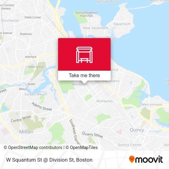 W Squantum St @ Division St map