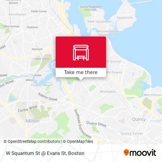 W Squantum St @ Evans St map