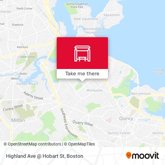 Highland Ave @ Hobart St map