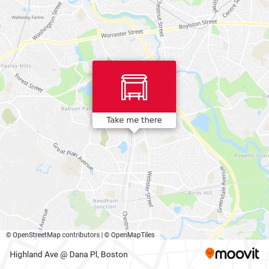 Mapa de Highland Ave @ Dana Pl