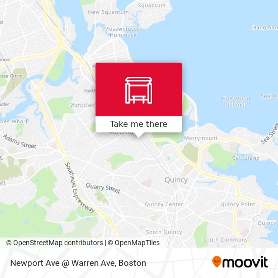 Mapa de Newport Ave @ Warren Ave