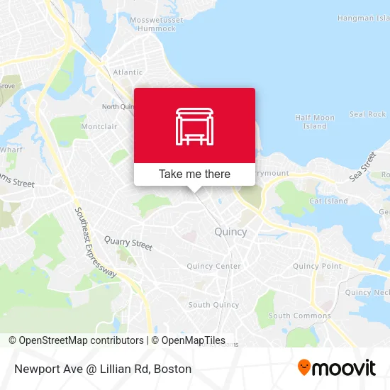 Newport Ave @ Lillian Rd map