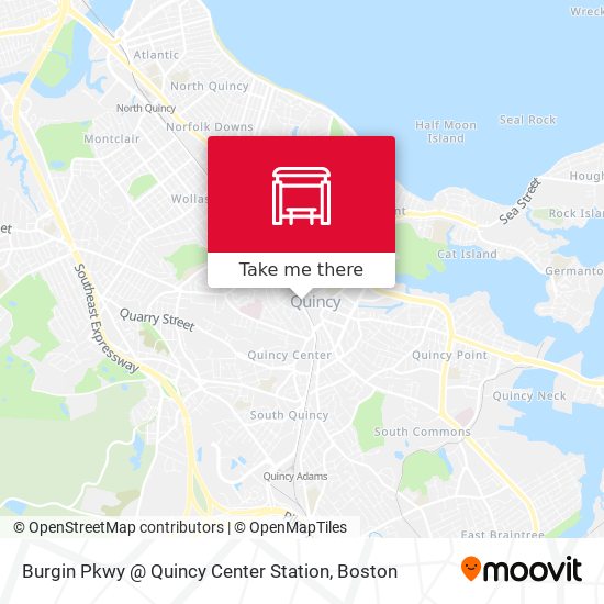 Mapa de Burgin Pkwy @ Quincy Center Station