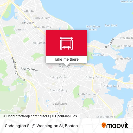 Mapa de Coddington St @ Washington St