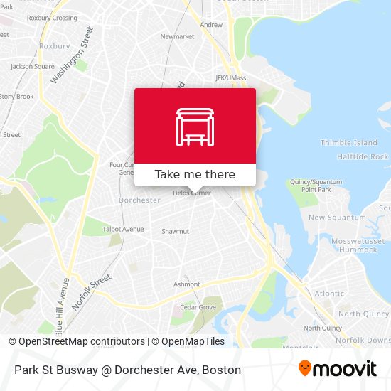 Park St Busway @ Dorchester Ave map