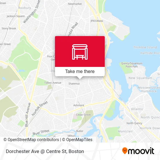 Dorchester Ave @ Centre St map