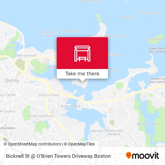 Bicknell St @ O'Brien Towers Driveway map