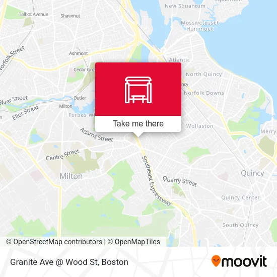 Granite Ave @ Wood St map