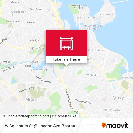 W Squantum St @ London Ave map