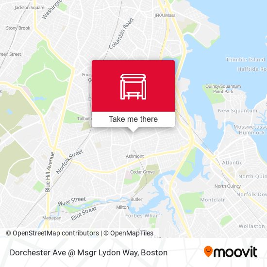 Dorchester Ave @ Msgr Lydon Way map