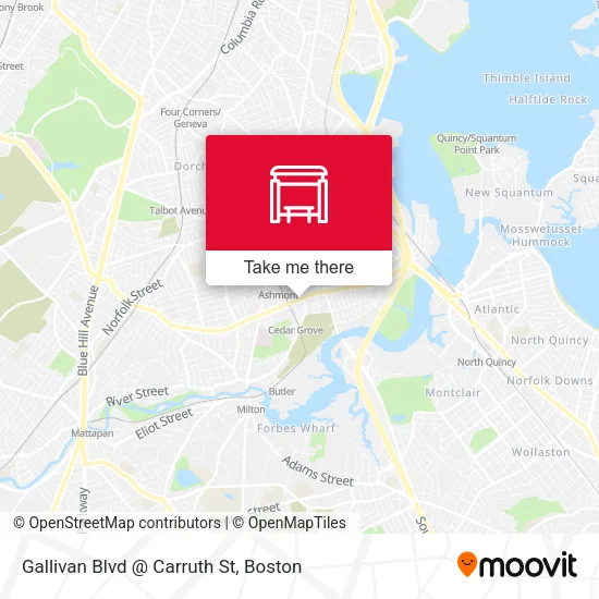Mapa de Gallivan Blvd @ Carruth St