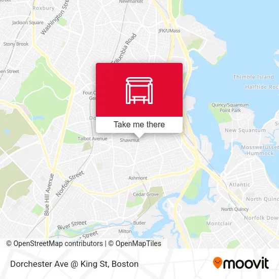 Dorchester Ave @ King St map