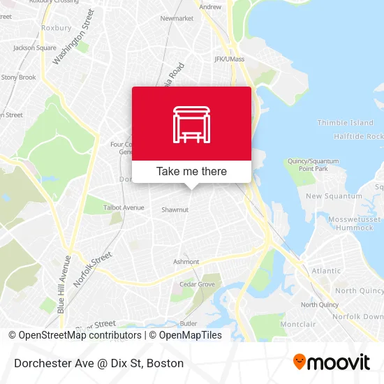 Dorchester Ave @ Dix St map