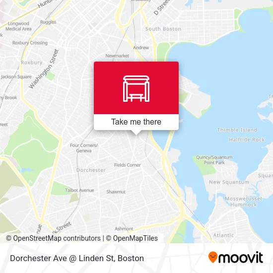 Mapa de Dorchester Ave @ Linden St