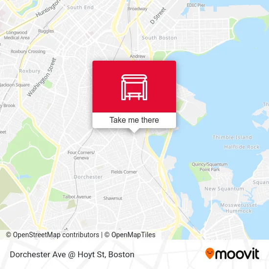 Dorchester Ave @ Hoyt St map