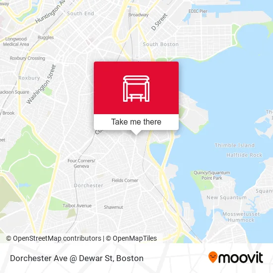 Mapa de Dorchester Ave @ Dewar St