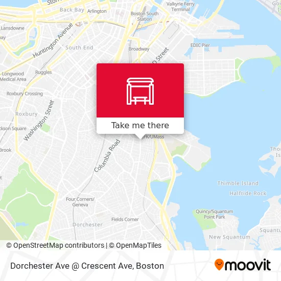 Mapa de Dorchester Ave @ Crescent Ave