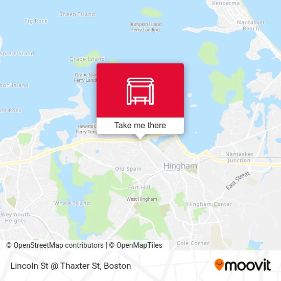 Lincoln St @ Thaxter St map