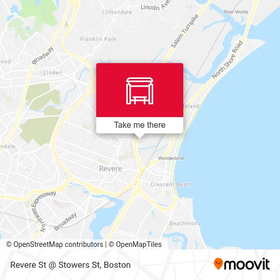 Revere St @ Stowers St map