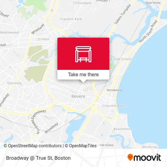 Broadway @ True St map