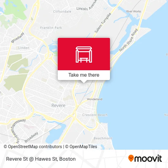 Revere St @ Hawes St map