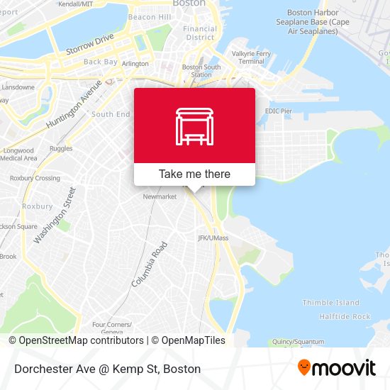 Mapa de Dorchester Ave @ Kemp St