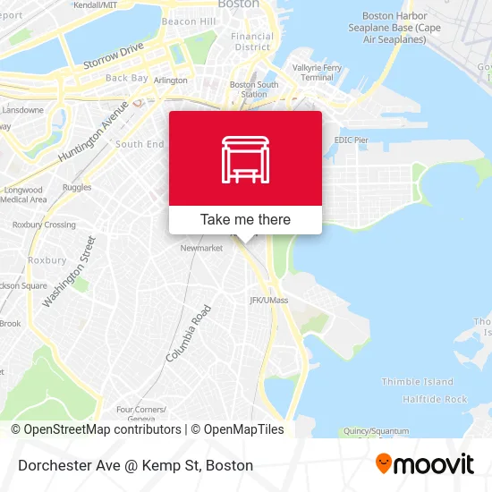 Dorchester Ave @ Kemp St map