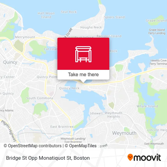 Bridge St Opp Monatiquot St map