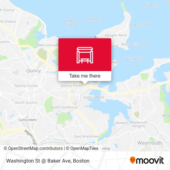 Washington St @ Baker Ave map