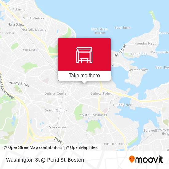 Washington St @ Pond St map